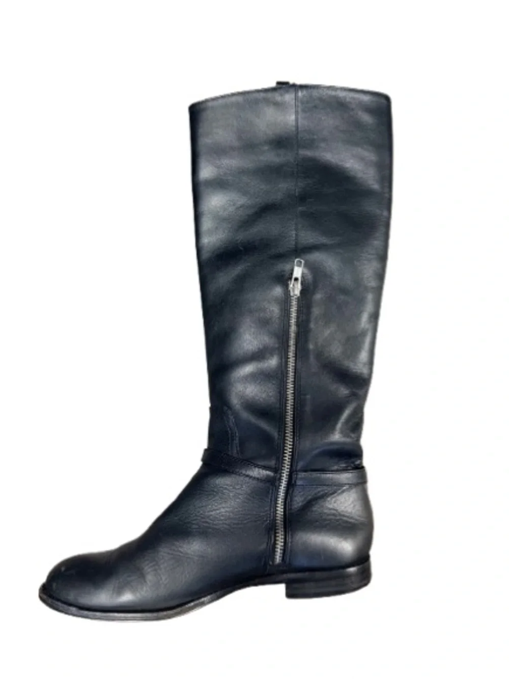 Coach Mulan Extended Calf Black Leather Knee-High Riding Boots Zip Women’s 6B